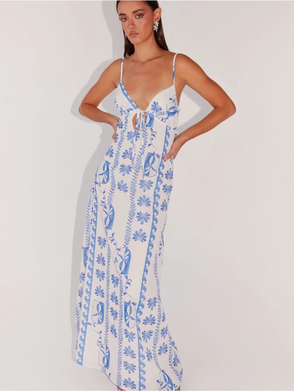 NWT Peppermayo Flora Linen Maxi Dress